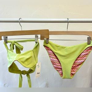 Medium Maaji reversible bikini top and bottom.